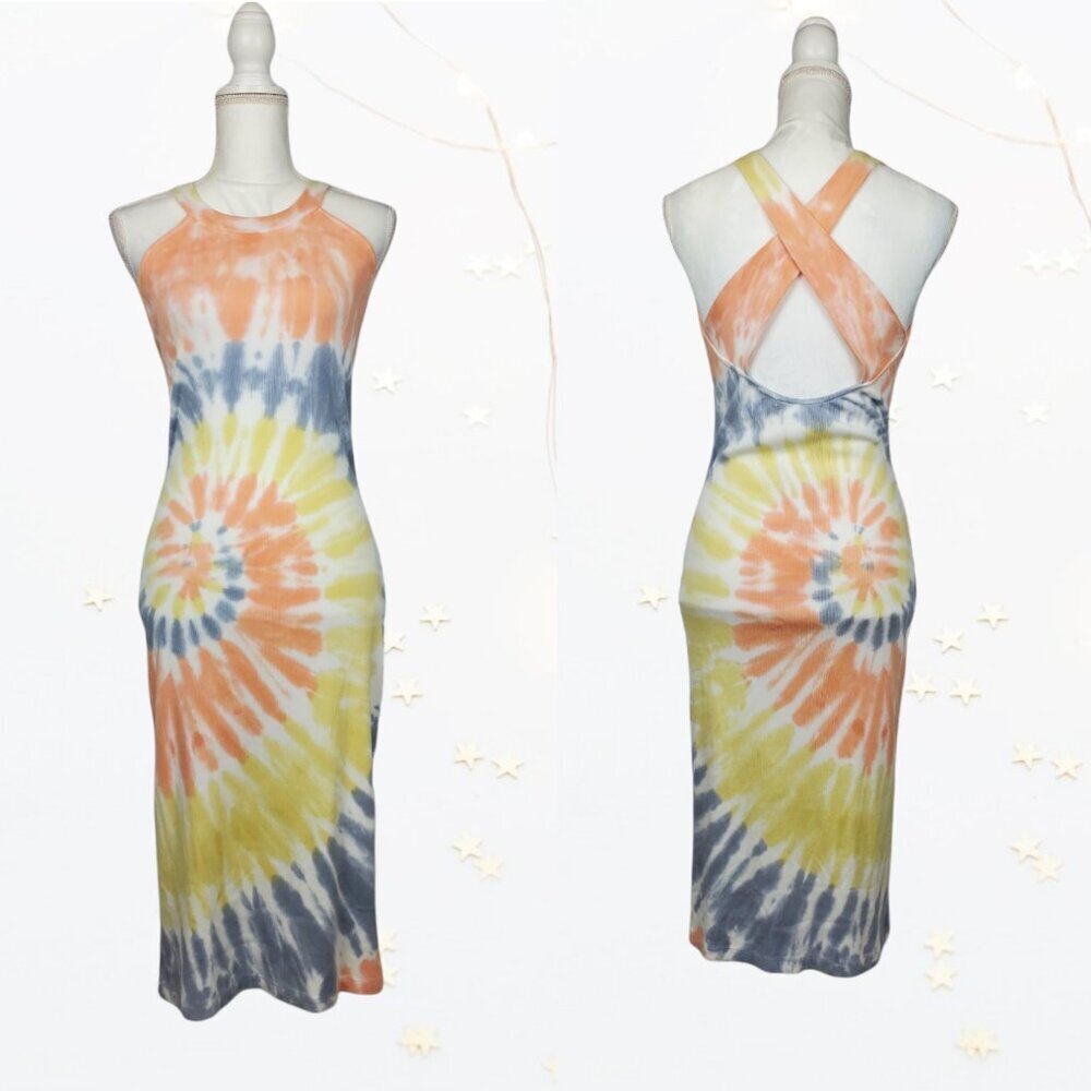 Young Fabulous & Broke Tie Dye Ribbed Midi Dress